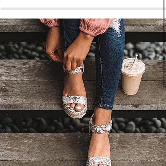Wedge Sandals for Women Toe Espadrille Adjustable Ankle Buckle Strappy S… - Picture 1 of 9